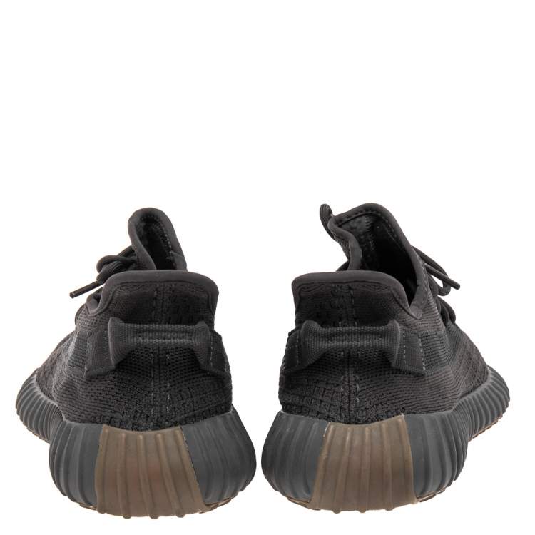 Pre Owned Yeezy x Adidas Black Cotton Knit Boost 350 V2 Sneakers Size 44