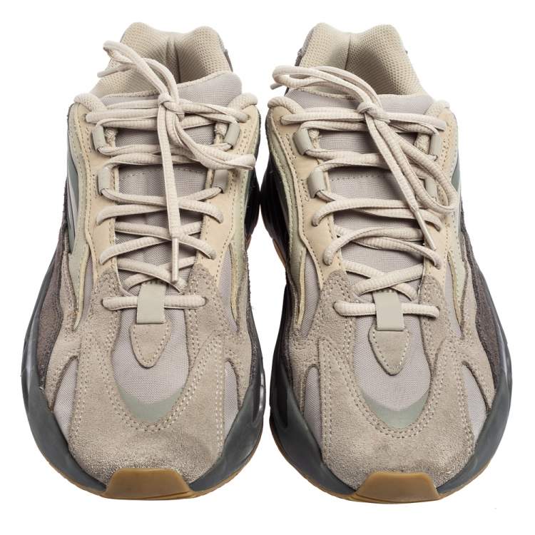 مملوكة مسبقًا Yeezy x Adidas Grey Mesh And Suede 500 Salt Sneakers Size 43 2/3