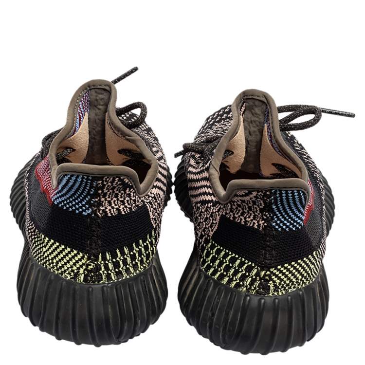 Pre Owned Yeezy x Adidas Multicolor Knit Fabric Boost 350 V2 Yecheil (Non-Reflective) Sneakers Size 38.5
