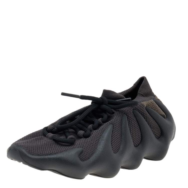 Pre Owned Yeezy x Adidas Black Knit Fabric 450 Dark Slate Sneakers Size 38
