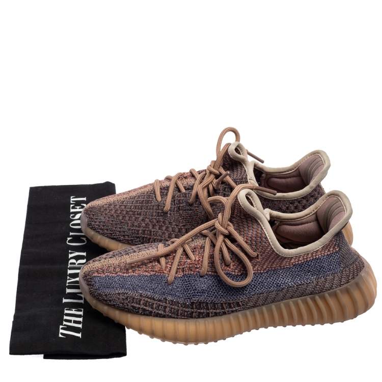 Pre Owned Yeezy x Adidas Multicolor Fabric Knit Boost 350 V2 Fade Sneakers Size 37 1/3
