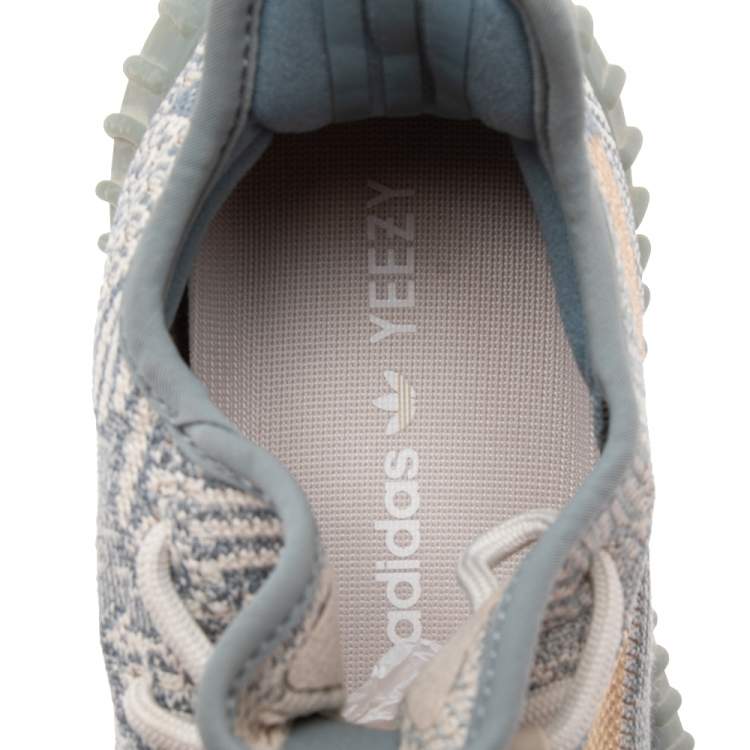 Pre Owned Yeezy x Adidas Blue Fabric Knit Boost 350 V2 Israfil Sneakers Size 37 1/3