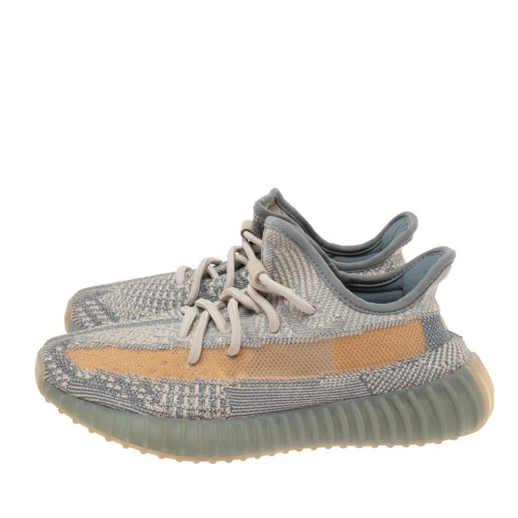 Pre Owned Yeezy x Adidas Blue Fabric Knit Boost 350 V2 Israfil Sneakers Size 37 1/3