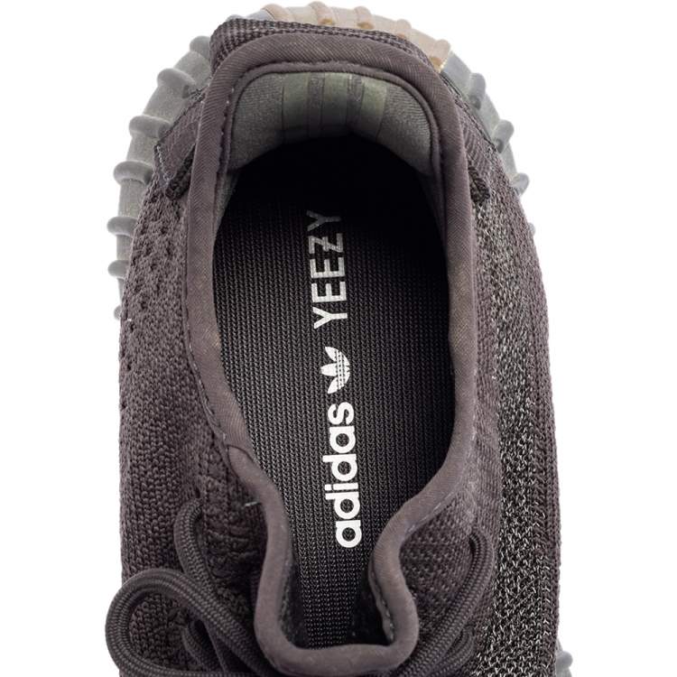 Pre Owned Yeezy x Adidas Black Knit Fabric Boost 350 V2 Sneakers Size 42 2/3
