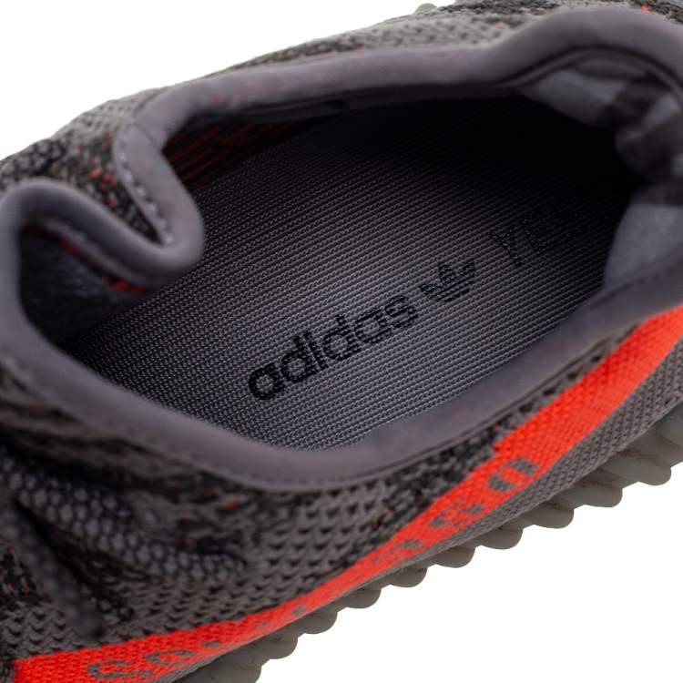 Pre Owned Yeezy x Adidas Grey  Cotton Knit Boost 350 V2 Non-Reflective Sneakers Size 42 2/3