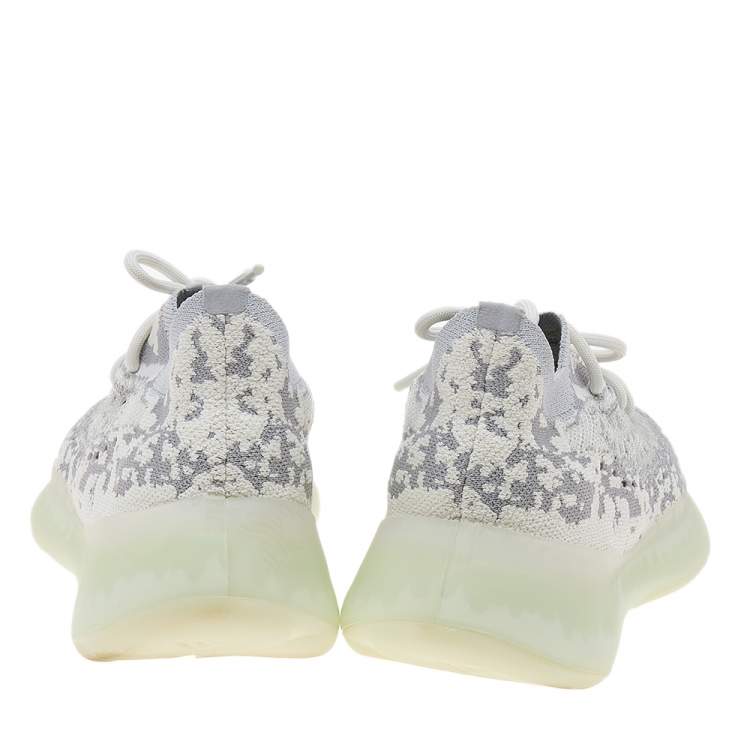 Pre Owned Yeezy x adidas Multicolor Knit Fabric Boost 380 Alien Sneakers Size 38