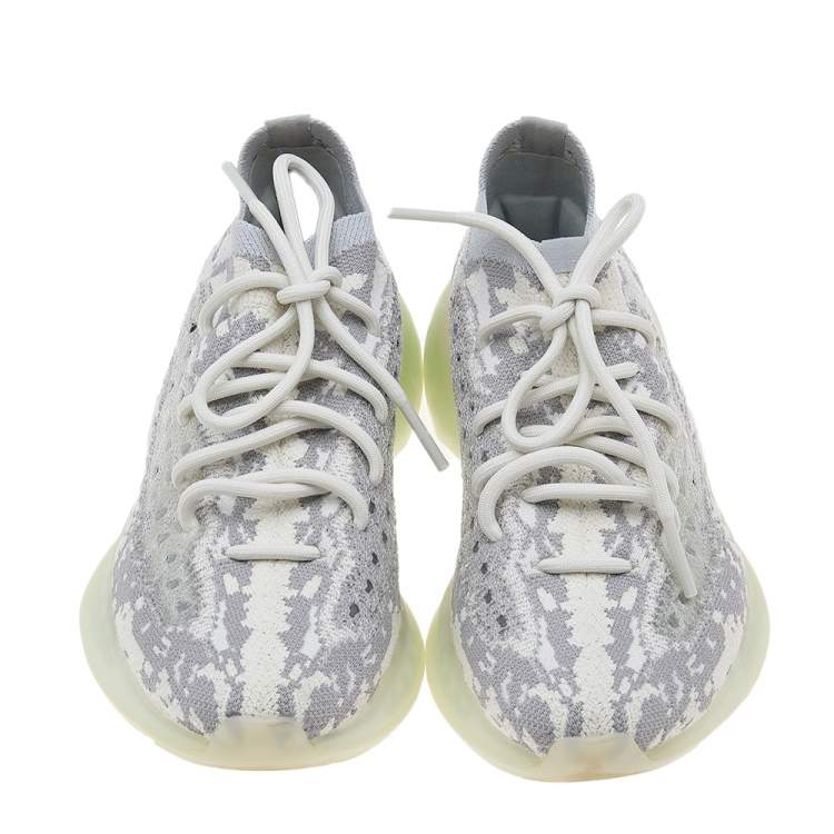 Pre Owned Yeezy x adidas Multicolor Knit Fabric Boost 380 Alien Sneakers Size 38
