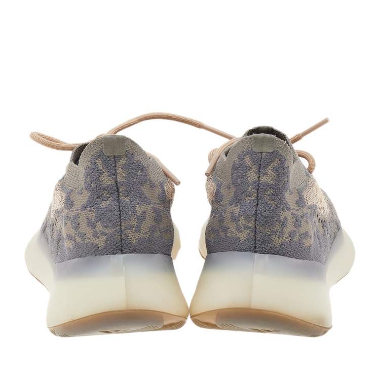 Pre Owned Yeezy x Adidas Grey/Beige Knit Fabric Boost 380 V2 Mist Low Top Sneakers Size 40 2/3