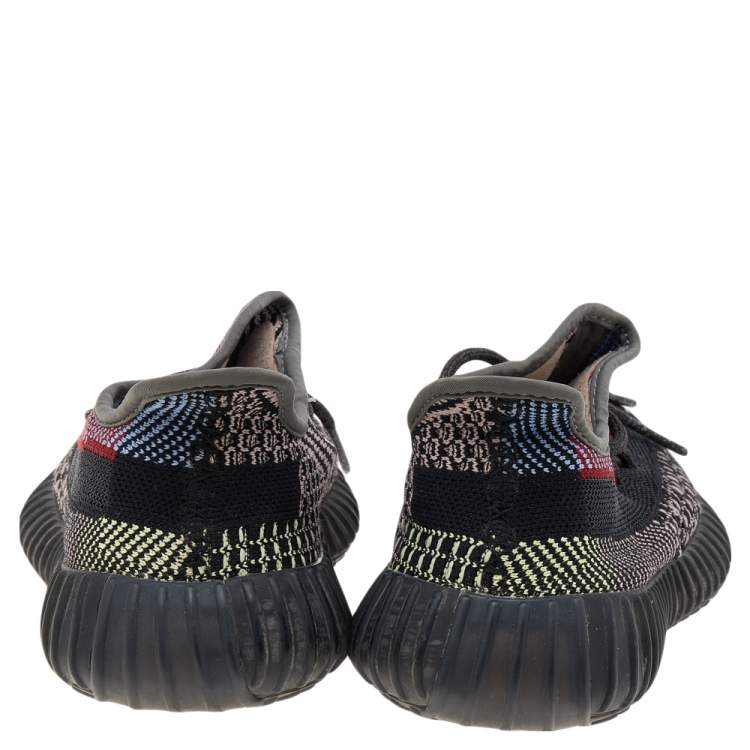Pre Owned Yeezy x adidas Multicolor Knit Fabric Boost 350 V2 Yecheil Sneakers Size 37 1/3