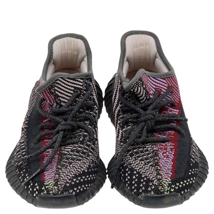 Pre Owned Yeezy x adidas Multicolor Knit Fabric Boost 350 V2 Yecheil Sneakers Size 37 1/3