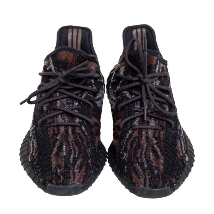 Pre Owned Yeezy x Adidas Black Knit Fabric Boost 350 V2 MX Rock Sneakers Size 43 1/3