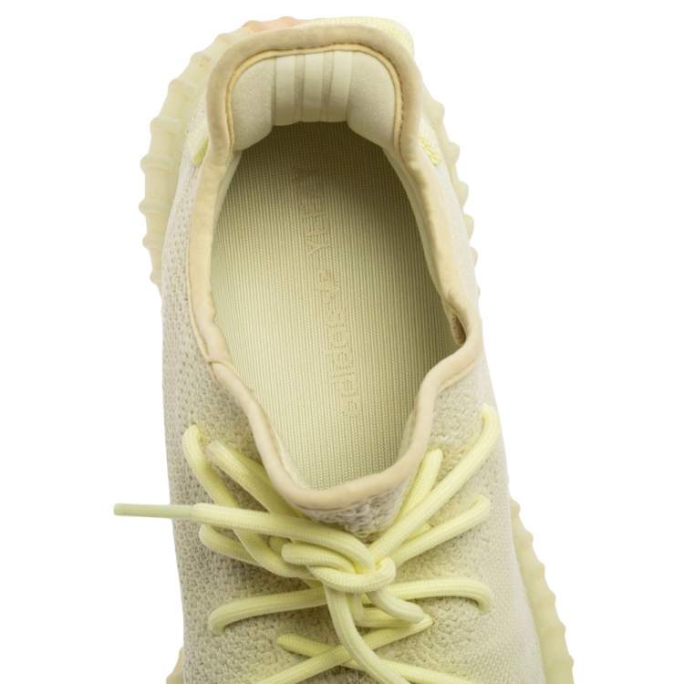 Pre Owned Yeezy x Adidas Green Knit Fabric Boost 350 V2 Sneakers Size 46 2/3