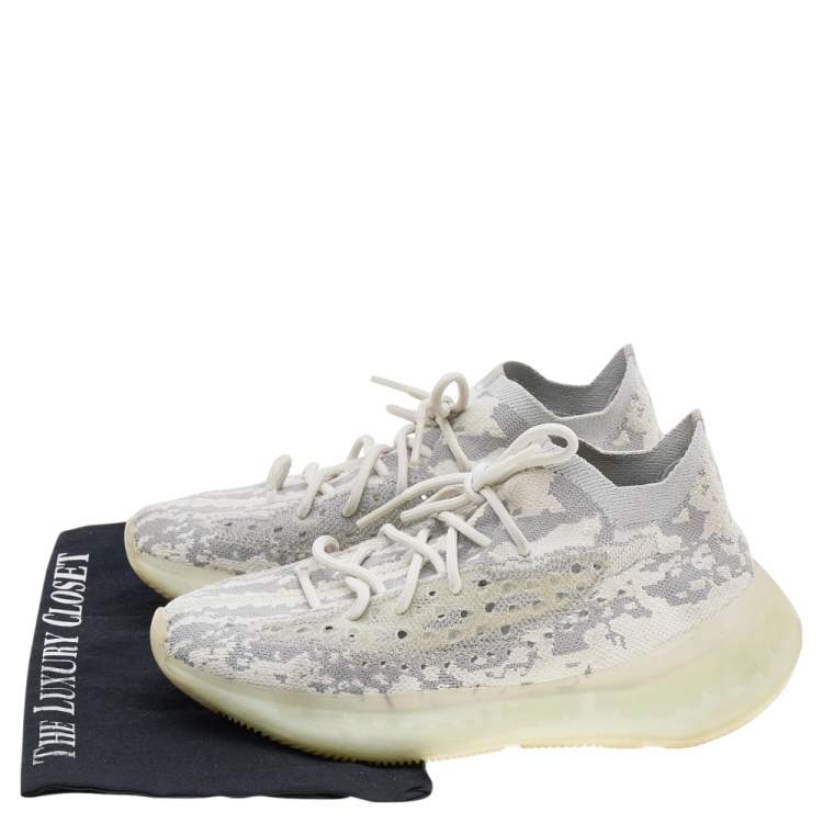 Pre Owned Yeezy x Adidas Multicolor Knit Fabric Boost 380 Alien Sneakers Size 42