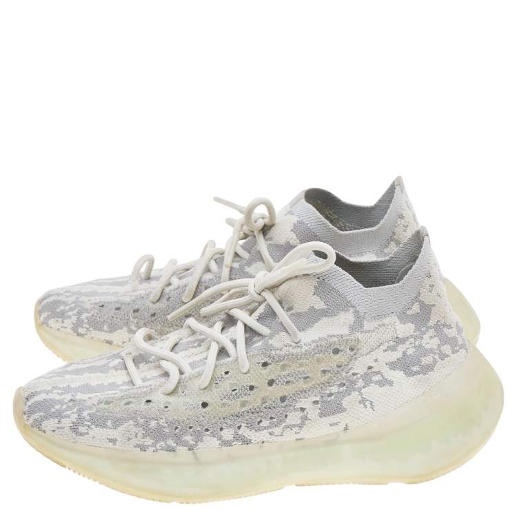 Pre Owned Yeezy x Adidas Multicolor Knit Fabric Boost 380 Alien Sneakers Size 42