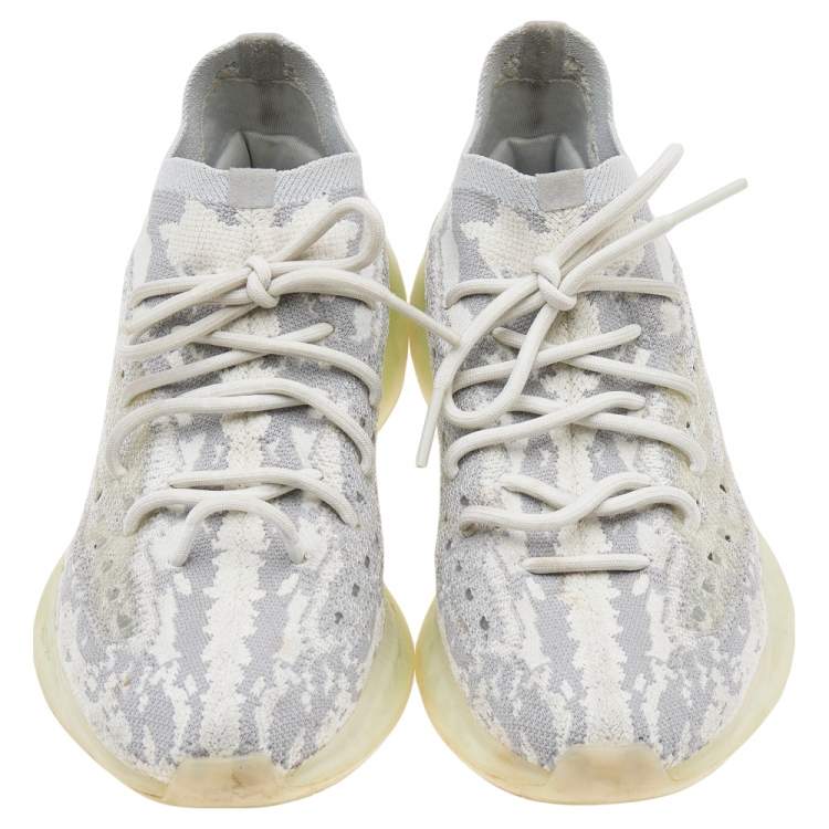 Pre Owned Yeezy x Adidas Multicolor Knit Fabric Boost 380 Alien Sneakers Size 42