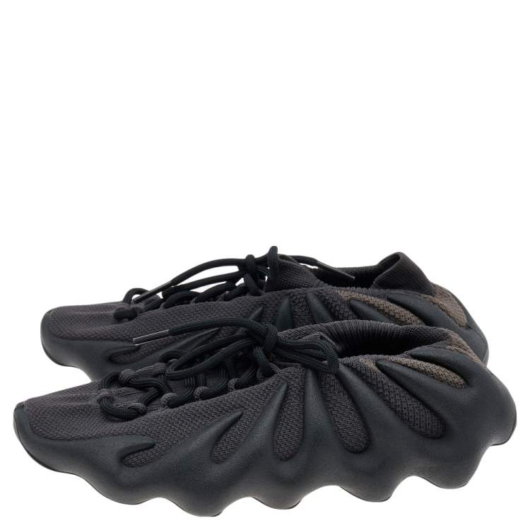 Pre Owned Yeezy x Adidas Black Knit Fabric 450 Dark Slate Sneakers Size 40 2/3