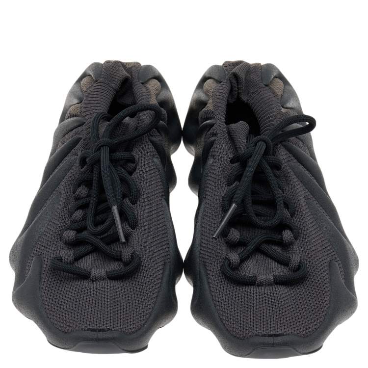 Pre Owned Yeezy x Adidas Black Knit Fabric 450 Dark Slate Sneakers Size 40 2/3