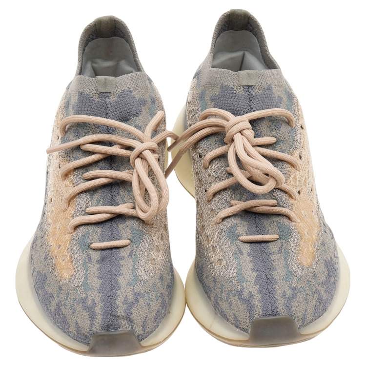 Pre Owned Yeezy x Adidas Grey Knit Fabric Boost 380 Mist Reflective Size 41 1/3