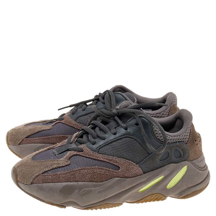 Pre Owned Yeezy x adidas Multicolor Suede/Leather and Mesh Boost 700 V2 Geode Sneakers Size 38 2/3