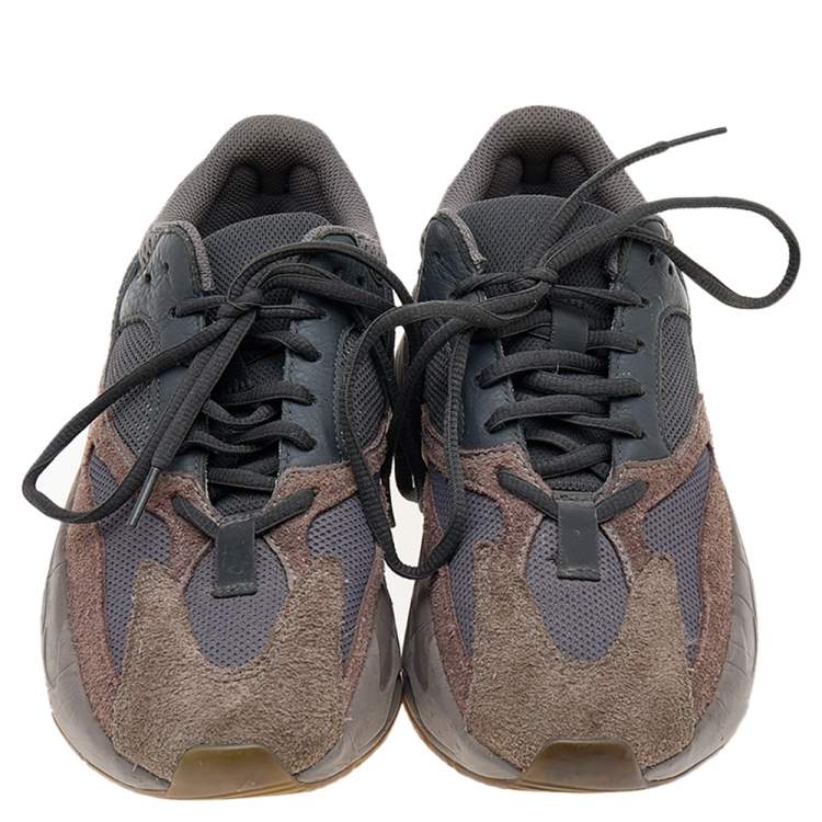 Pre Owned Yeezy x adidas Multicolor Suede/Leather and Mesh Boost 700 V2 Geode Sneakers Size 38 2/3