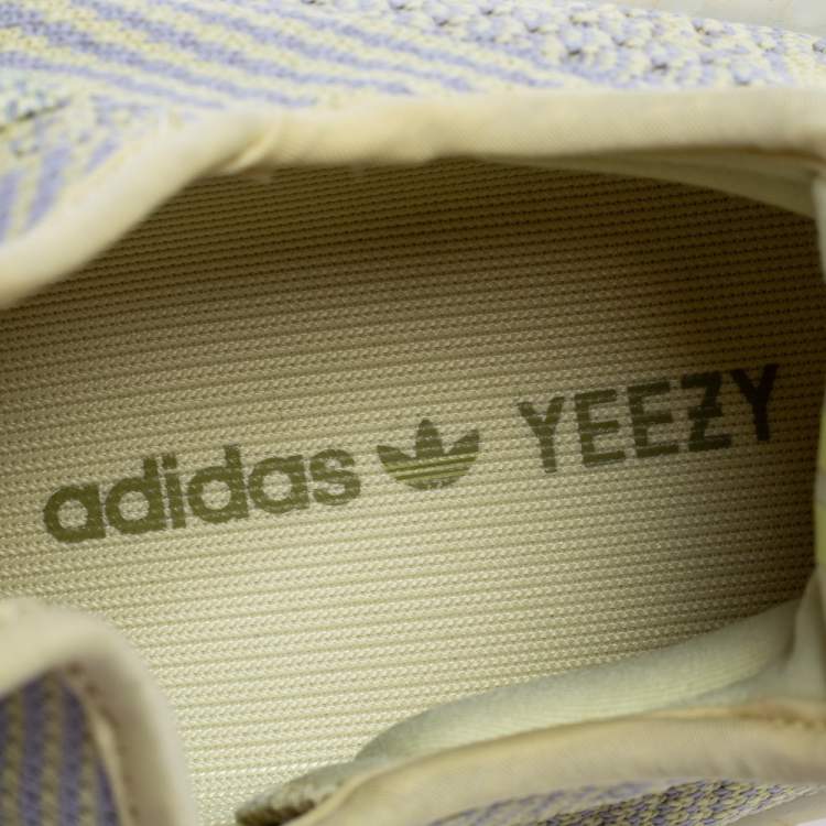 Pre Owned Yeezy x adidas Yellow Knit Fabric Boost 350 V2 Antlia Sneakers Size 42