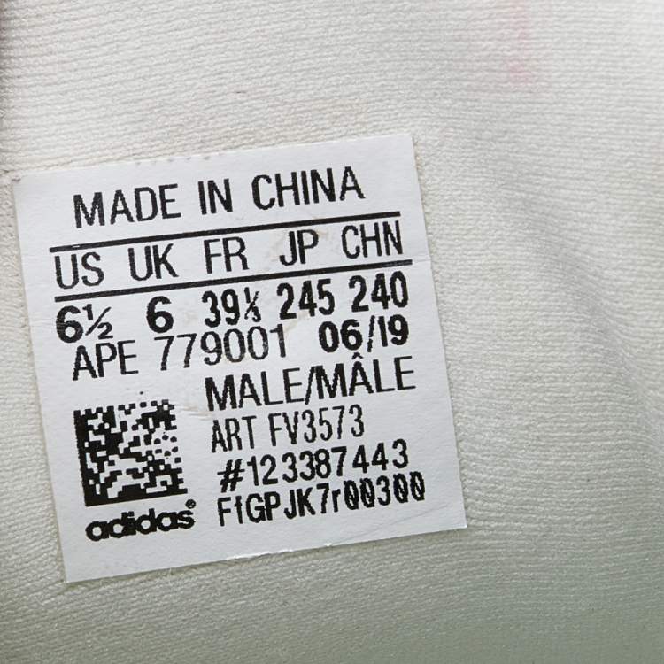 Pre Owned Yeezy x adidas White Mesh And Suede 500 Bone Sneakers Size 39 1/3