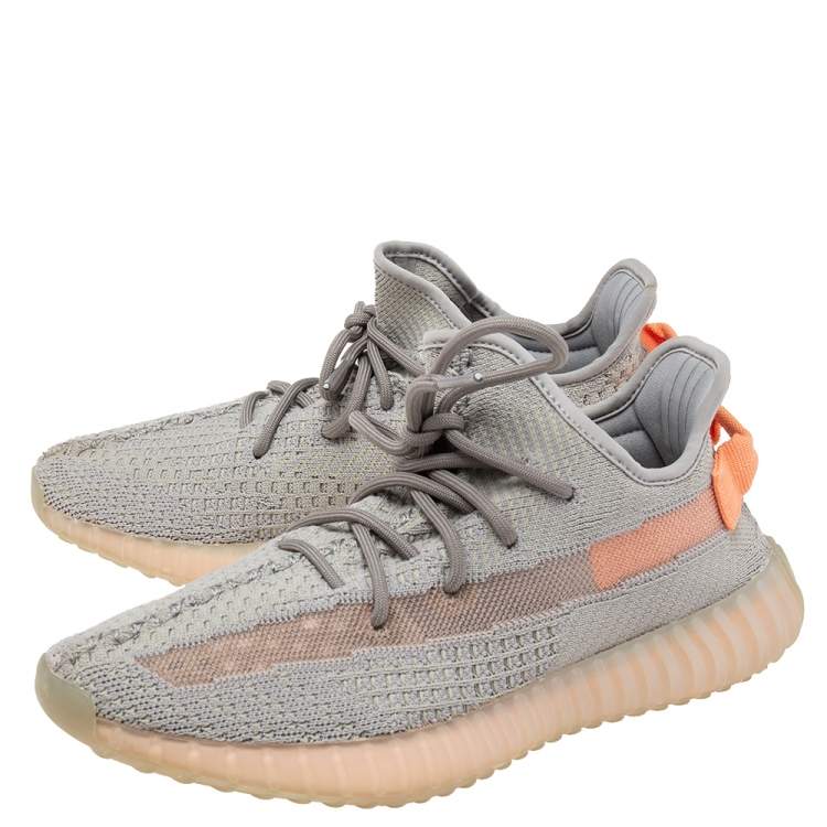 مملوكة مسبقًا Adidas Yeezy Grey Knit Fabric 350 V2 Israfil Sneakers Size 41 1/3