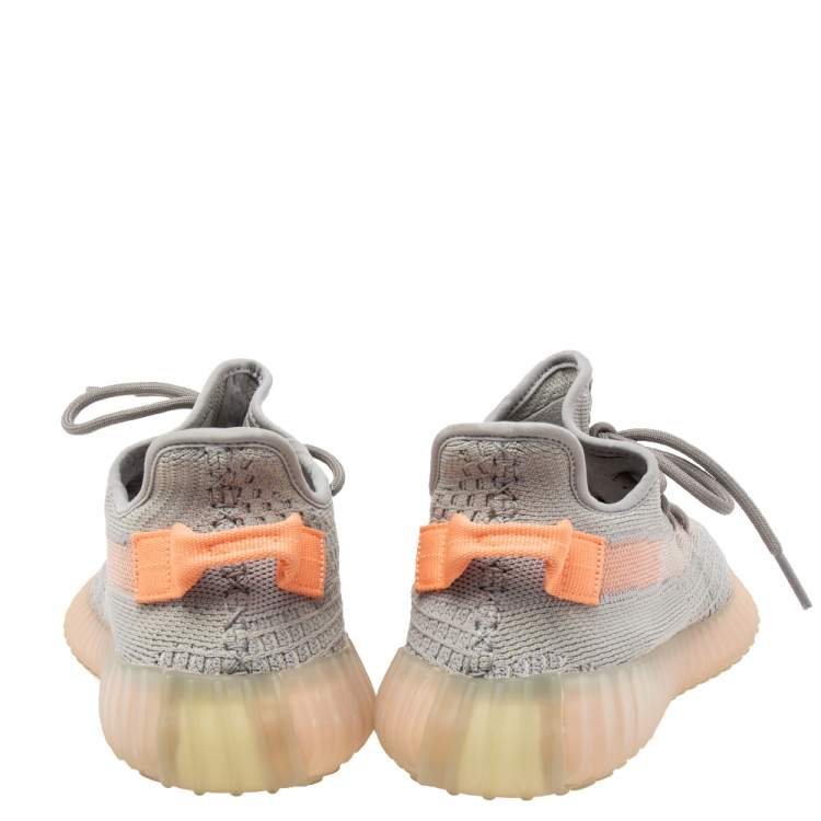 مملوكة مسبقًا Adidas Yeezy Grey Knit Fabric 350 V2 Israfil Sneakers Size 41 1/3