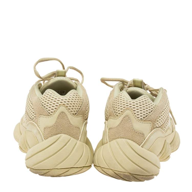 Pre Owned Yeezy x adidas Lime Yellow Suede And Mesh Yeezy 500 Sumoye Sneakers Size 45 1/3