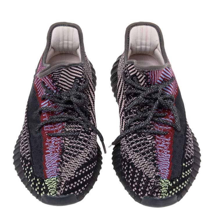 Pre Owned Yeezy x Adidas Multicolor Knit Fabric Boost 350 V2 Yecheil Sneakers Size 42
