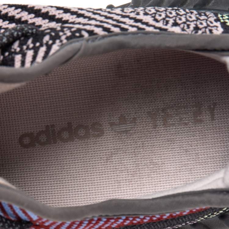Pre Owned Yeezy x Adidas Multicolor Knit Fabric Boost 350 V2 Yecheil Sneakers Size 42