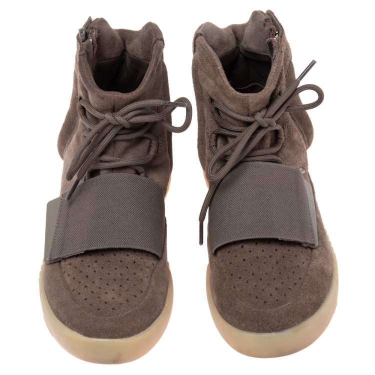 Pre Owned Yeezy x Adidas Brown Suede 750 High Top Sneakers Size 41 1/3