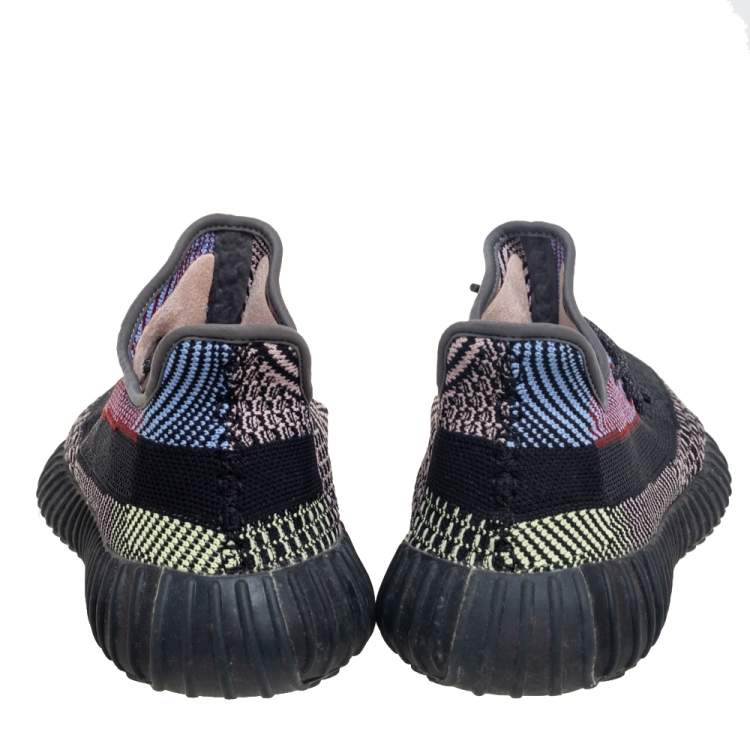 Pre Owned Yeezy x Adidas Multicolor Knit Fabric Boost 350 V2 Yecheil (Non-Reflective) Sneakers Size 44