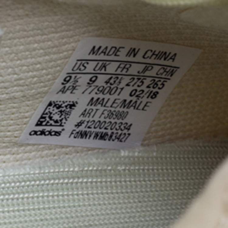 Pre Owned Yeezy x Adidas Green Knit Fabric 350 V2 Butter Sneakers Size 43 1/3