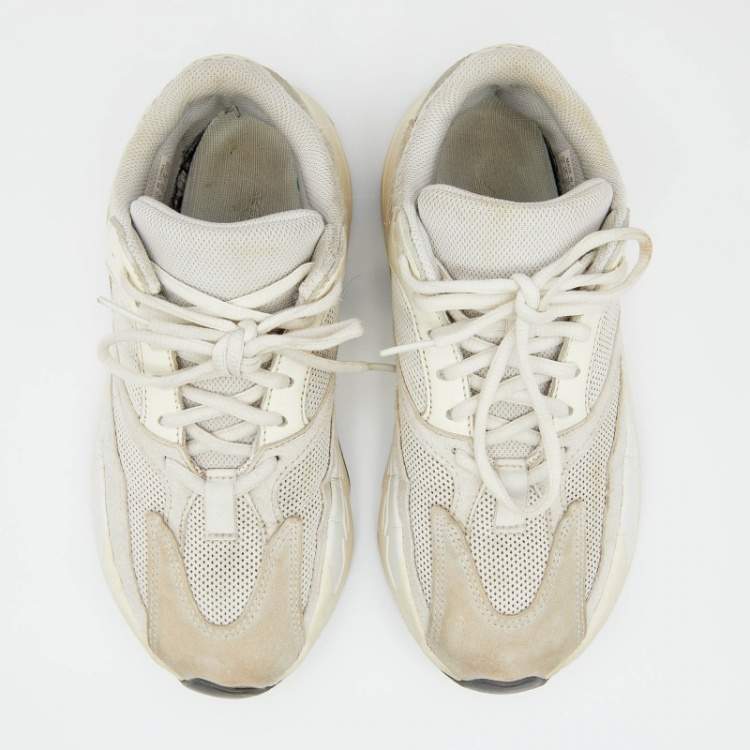 Pre Owned Yeezy x Adidas Off White Suede And Mesh Yeezy 700 Analog Sneakers Size 38 2/3