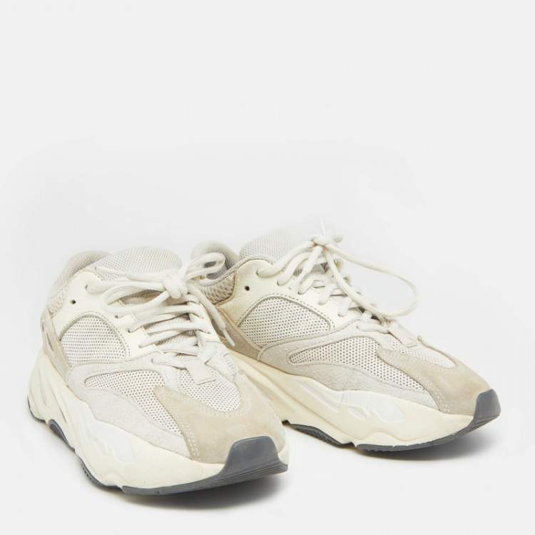 Pre Owned Yeezy x Adidas Off White Suede And Mesh Yeezy 700 Analog Sneakers Size 38 2/3