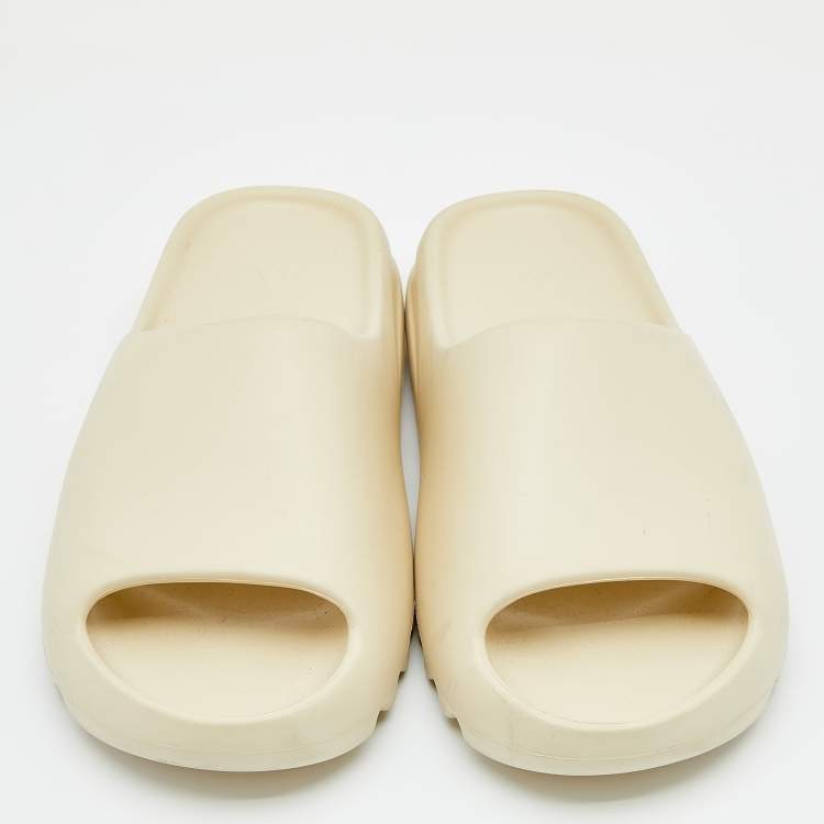 Pre Owned Yeezy x Adidas Bone Rubber Flat Slides Size 47