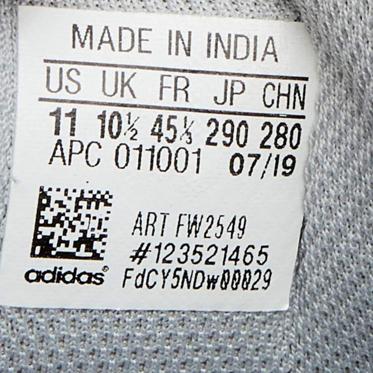 Pre Owned Yeezy x Adidas Grey/Blue Nubuck Leather And Mesh Boost 700 V2 Inertia Sneakers Size 45 1/3