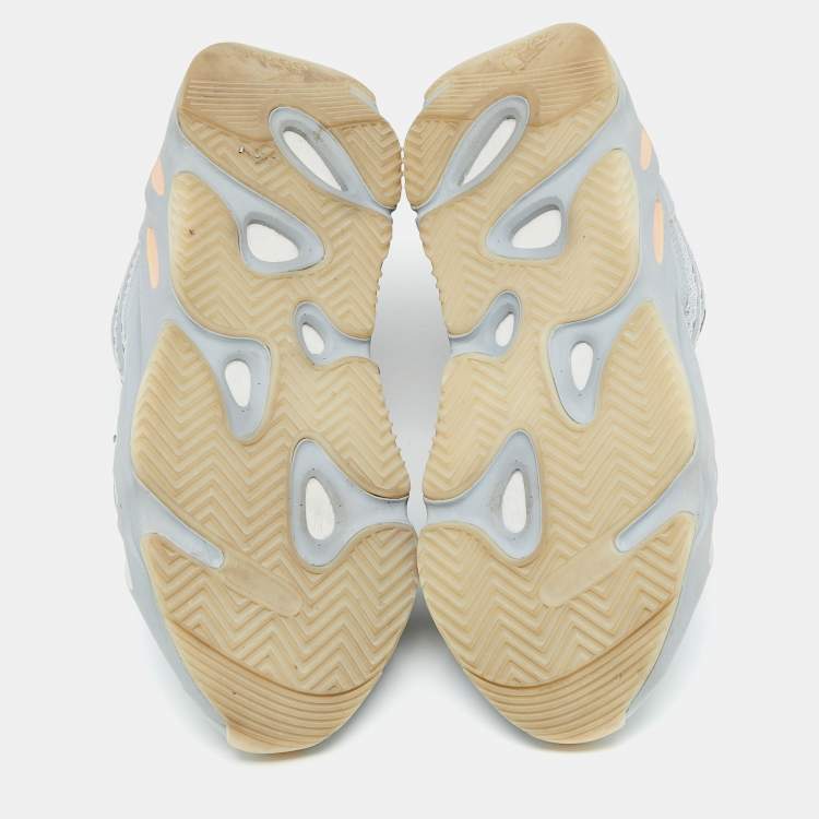 Pre Owned Yeezy x Adidas Grey/Blue Nubuck Leather And Mesh Boost 700 V2 Inertia Sneakers Size 45 1/3