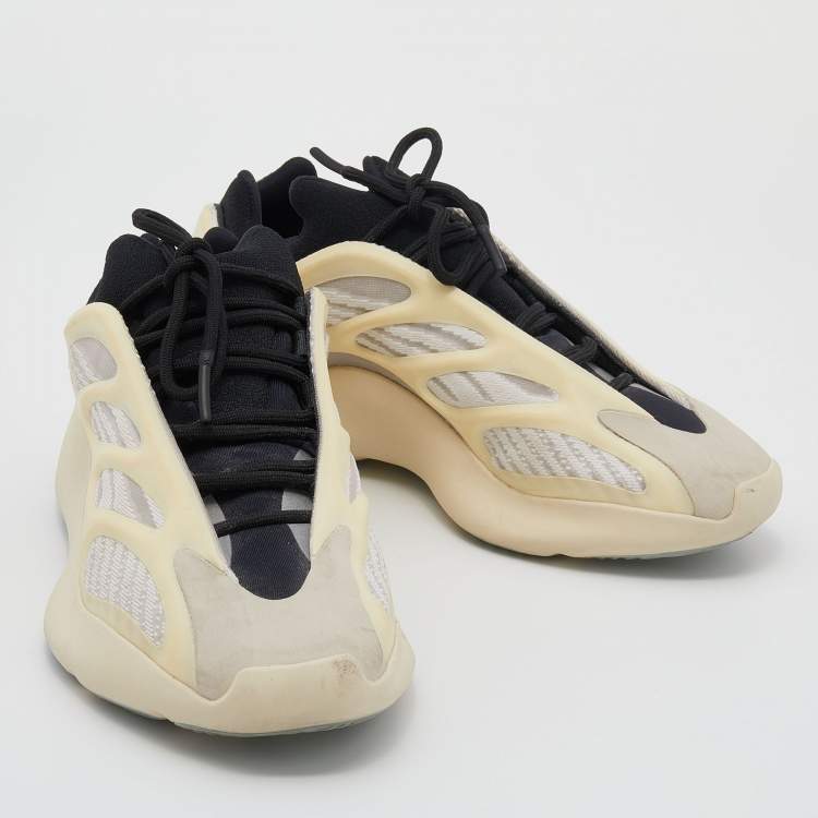 Pre Owned Yeezy x Adidas Cream/Black Mesh And Rubber Yeezy 700 V3 Mono Safflower Sneakers Size 40