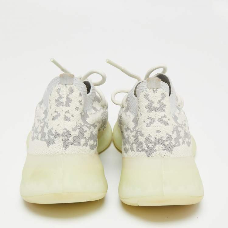 Pre Owned Yeezy x Adidas Grey/White Knit Fabric Boost 380 Alien Sneakers Size 42