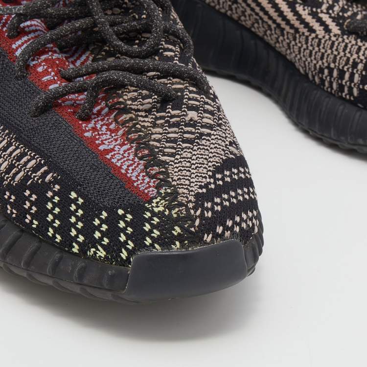 Pre Owned Yeezy x Adidas Multicolor Knit Fabric Boost 350 V2 Yecheil (Non-Reflective) Sneakers Size 42