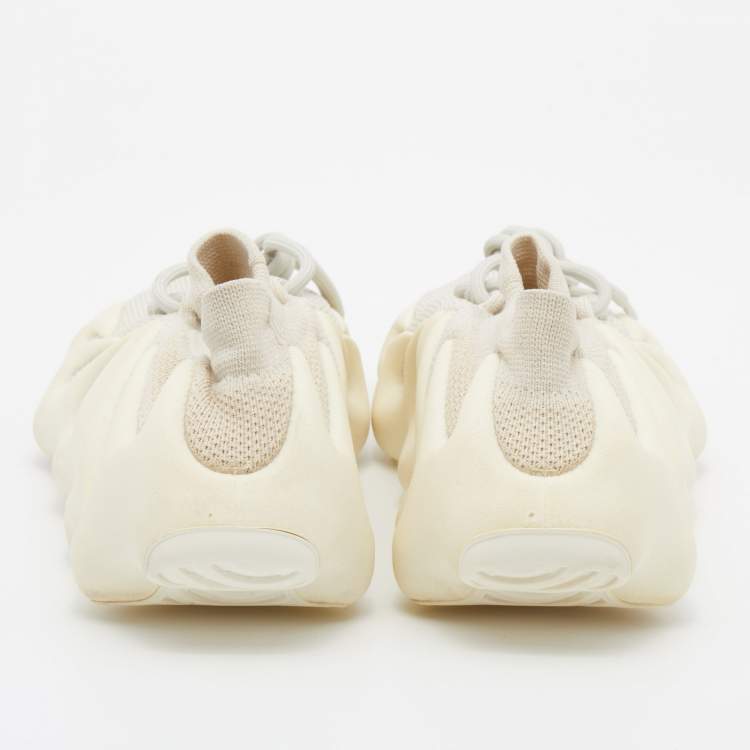 Pre Owned Yeezy x Adidas White Stretch Knit Fabric Yeezy 450 Cloud White Sneakers Size 42 2/3