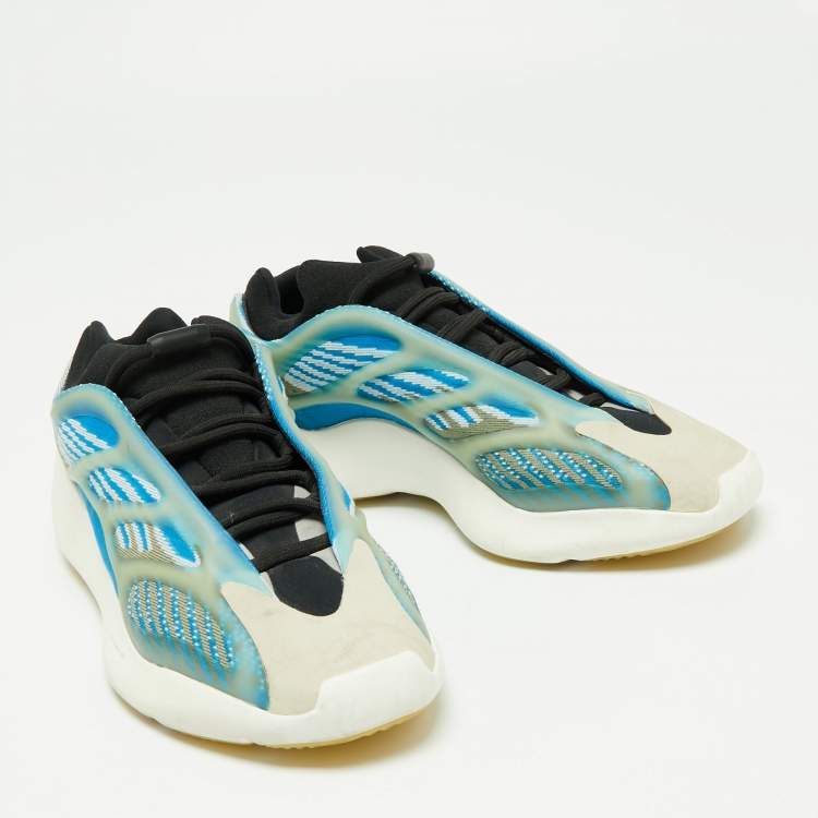 Pre Owned Yeezy x Adidas Blue/White Mesh And Rubber Yeezy 700 V3 Arzareth Sneakers Size 43 1/3