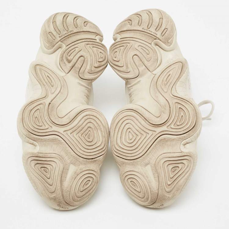 Pre Owned Yeezy x Adidas Beige Mesh And Suede Yeezy 500 Blush Sneakers Size 39 1/3