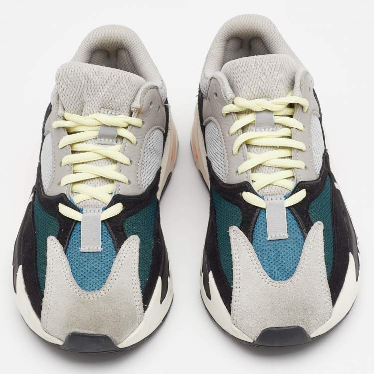 Pre Owned Yeezy x adidas Multicolor Nubuck and Leather Boost 700 V2 Geode Low Top Sneakers Size 37.5 