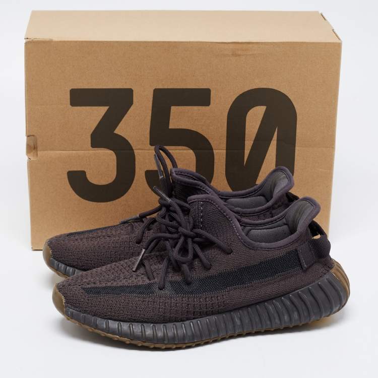 Pre Owned Yeezy x Adidas Dark Grey Knit Fabric  Boost 350 V2 Cinder Sneakers Size 42.5 