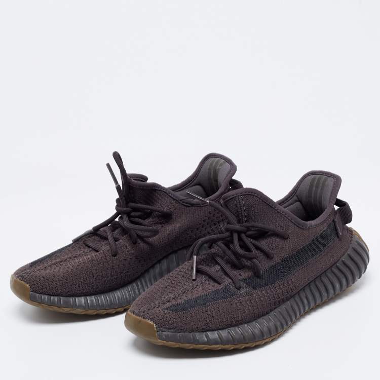 Yeezy x Adidas Dark Grey Knit Fabric Boost 350 V2 Cinder Sneakers