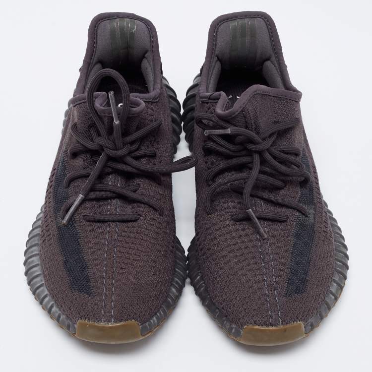 Pre Owned Yeezy x Adidas Dark Grey Knit Fabric  Boost 350 V2 Cinder Sneakers Size 42.5 