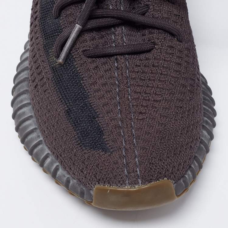 Pre Owned Yeezy x Adidas Dark Grey Knit Fabric  Boost 350 V2 Cinder Sneakers Size 42.5 